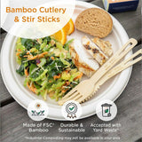 World Centric Compostable Bamboo Stir Sticks, 7.5", Natural, 10000/Carton (WORSRBB75) Case of 10,000