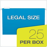 Business Source 1/5 Tab Cut Legal Hanging Folder, 8 1/2" x 14", Kraft, 25/Box (BSN14221) Case of 25