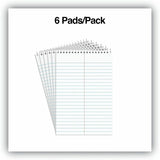 Business Source Green Tint Steno Notebook, 1 Subject, 6" x 9" Sheet Size, Red Cover, 6/Pack (BSN96920) Pack of 6