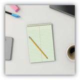 Business Source Green Tint Steno Notebook, 1 Subject, 6" x 9" Sheet Size, Green Cover, 6/Pack (BSN26743) Pack of 6
