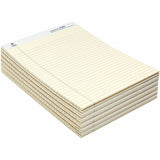 Business Source Micro-Perforated Legal Ruled Pads, 1 Subject, Stapled/Tapebound, Wide Ruled, 12/Dozen (BSN35882) Dozen
