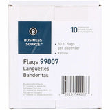 Business Source Sign Here Arrow Page Flags, 1" x 1 3/4", Yellow, 500/Pack (BSN99007) Pack of 5