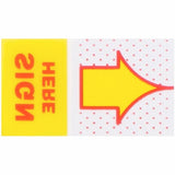 Business Source Sign Here Arrow Page Flags, 1" x 1 3/4", Yellow, 500/Pack (BSN99007) Pack of 5