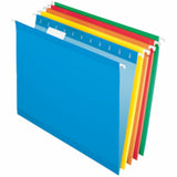 Business Source 1/5 Tab Cut Letter Hanging Folder, 8 1/2" x 11", 3/4" Expansion, 11 pt., Assorted, 25/Box (BSN34112) Case of 25