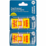 Business Source Sign Here Arrow Page Flags, 1" x 1 3/4", Yellow, 100/Pack, 48 Packs/Carton (BSN99005CT) Case of 48