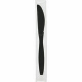 Genuine Joe Individually Warapped Heavy-Weight Polypropylene Knife, Black, 1000/Carton (GJO30412) Case of 100