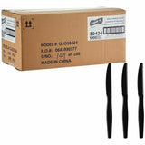 Genuine Joe Disposable Polystyrene Knife, Black, 1000/Carton (GJO30424) Case of 100