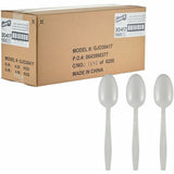 Genuine Joe Heavy-Weight Polypropylene Spoon, White, 1000/Carton (GJO30417) Case of 100