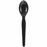 Genuine Joe Disposable Polystyrene Spoon, Black, 1000/Carton (GJO30425) Case of 100