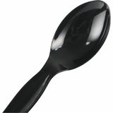 Genuine Joe Disposable Polystyrene Spoon, Black, 1000/Carton (GJO30425) Case of 100