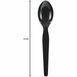 Genuine Joe Disposable Polystyrene Spoon, Black, 1000/Carton (GJO30425) Case of 100