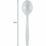 Genuine Joe Heavy-Weight Polypropylene Soup Spoon, White, 1000/Carton (GJO30418) Case of 100