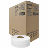 Genuine Joe Jumbo 2-Ply Bathroom Tissue, 2 Ply, 37.20" Width x 1000 ft Length, White, 12 Rolls/Carton (GJO31100012) Case of 12