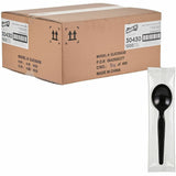 Genuine Joe Disposable Polystyrene Soup Spoon, Black, 1000/Carton (GJO30430) Case of 100