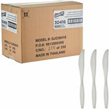 Genuine Joe Heavy-Weight Polypropylene Knife, White, 1000/Carton (GJO30416) Case of 100