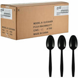 Genuine Joe Heavy-Weight Polypropylene Spoon, Black, 1000/Carton (GJO30409) Case of 100