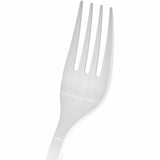 Genuine Joe Individually Warapped Heavy-Weight Polypropylene Fork, White, 1000/Carton (GJO30419) Case of 100