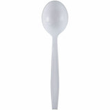 Genuine Joe Individually Warapped Heavy-Weight Polypropylene Soup Spoon, White, 1000/Carton (GJO30422) Case of 100