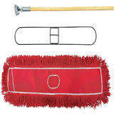 Genuine Joe Dust Mop Kit, Streak-free, Red, 1 Kit (GJO00486) 1 Kit