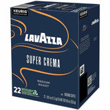 Lavazza K-Cup, Pod, Ground Super Crema K-Cup Coffee Pods, 0.4 oz, Medium, Kosher, 22/Box (GMT0911) Box of 22