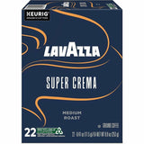 Lavazza K-Cup, Pod, Ground Super Crema K-Cup Coffee Pods, 0.4 oz, Medium, Kosher, 22/Box (GMT0911) Box of 22