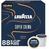 Lavazza K-Cup, Pod, Ground Super Crema K-Cup Coffee Pods, Medium, Kosher, 22/Box, 4/Carton (GMT0911CT) Case of 88