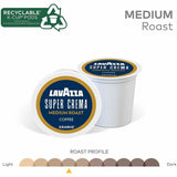 Lavazza K-Cup, Pod, Ground Super Crema K-Cup Coffee Pods, Medium, Kosher, 22/Box, 4/Carton (GMT0911CT) Case of 88