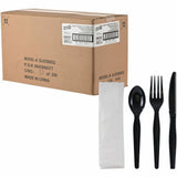 Genuine Joe 4-Piece Heavyweight Utensil Kit, Black, 250 Kits/Carton (GJO58932) Case of 250