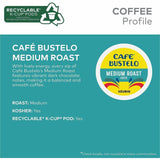 Caf&eacute; Bustelo K-Cup, Pod Medium-Roast K-Cup Coffee Pods, Dark Chocolate, Kosher, 4/Carton (GMT2861CT) Case of 88