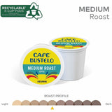 Caf&eacute; Bustelo K-Cup, Pod Medium-Roast K-Cup Coffee Pods, Dark Chocolate, Kosher, 4/Carton (GMT2861CT) Case of 88