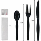 Genuine Joe 6-Piece Heavyweight Utensil Kit, Black, 250 Kits/Carton (GJO58933) Case of 250