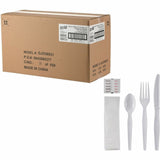 Genuine Joe 6-Piece Heavyweight Utensil Kit, White, 250 Kits/Carton (GJO58931) Case of 250
