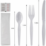 Genuine Joe 6-Piece Heavyweight Utensil Kit, White, 250 Kits/Carton (GJO58931) Case of 250