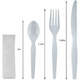 Genuine Joe 4-Piece Heavyweight Utensil Kit, White, 250 Kits/Carton (GJO58930) Case of 250
