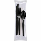 Genuine Joe 4-Piece Medium-Heavyweight Utensil Kit, Black, 250 Kits/Carton (GJO58928) Case of 250