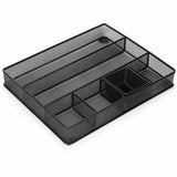 Lorell Multi-Compartment Mesh Drawer Organizer, 6 Compartment(s), Durable, Black (LLR84136) Each