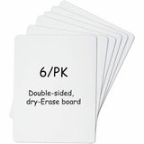 Lorell Double-Sided Dry-Erase Lap Boards, 6/Pack (LLR43910) Pack of 6