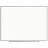 Lorell Aluminum Frame Dry-erase Board, 60" (5 ft) Width x 36" (3 ft) Height, White Styrene Surface, Aluminum Frame (LLR00517) Each