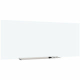 Lorell Magnetic Glass Board, 72" (6 ft) Width x 48" (4 ft) Height, White Glass Surface (LLR55666) Each