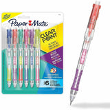 Paper Mate Clearpoint #2 Mechanical Pencils, 0.7 mm Lead, HB/#2, Color Block Barrel, 6/Pack (PAP2221453) Pack of 6