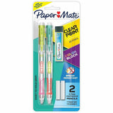 Paper Mate Clearpoint #2 Mechanical Pencils, 0.7 mm Graphite Lead, HB/#2, Color Block 2 Barrel, 2/Pack (PAP2221452) Pack of 2