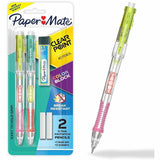 Paper Mate Clearpoint #2 Mechanical Pencils, 0.7 mm Graphite Lead, HB/#2, Color Block 2 Barrel, 2/Pack (PAP2221452) Pack of 2