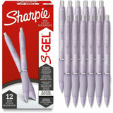 Sharpie S-Gel Pens, Black Ink, 0.7 mm Pen Point, Gel-based, Icy Violet Barrel, 12/Dozen (SAN2234774) 1 Dozen