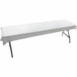 Tatco Banquet Table Cover, 100 ft Length x 40", White, Plastic, Linen, 1 Roll (TCO31300) 1 Roll