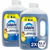 Dawn Platinum Dishwashing Soap, 51.5 fl oz, Fresh Rain Scent, 2/Carton (PGC24496) Case of 2