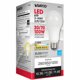 Satco A19 LED Frosted Bulb, 12 W, 100 W Incandescent Equivalent Wattage (SDNS9316) Each