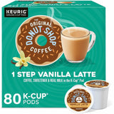 Diedrich K-Cup, Pod TODS 1-Step Latte K-Cups, Dark, Latte, Colombian, Vanilla, 20 Coffee/Box, 4/Carton (DIE8177CT) Case of 80
