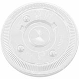 Genuine Joe Lids for Paper Cold Cups, Clear, 100/Pack, 10 Packs/Carton (GJO00317) Case of 1000