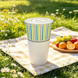Genuine Joe Lids for Paper Cold Cups, Clear, 100/Pack, 10 Packs/Carton (GJO00317) Case of 1000