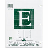 Roaring Spring Engineer Calculation Pads, 15 lb Basis Weight, Letter, 8½" x 11", 11" x 8.5", Green Tint Paper, Printed (ROA95589CT) Case of 24